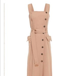 Nanushka Moun frayed woven midi dress